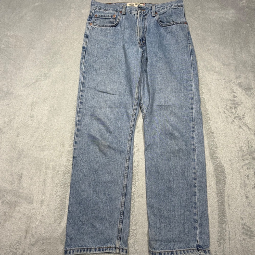 Vintage Levis 505 Regular Fit Light Wash Jeans 33x30 Blue 100% Cotton 90s Denim